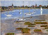 Theodore Robinson Low Tide The Riverside Yacht Club painting